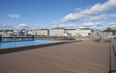 Palosuojattu ulkoverhous Allas Sea Pool-kohteessa