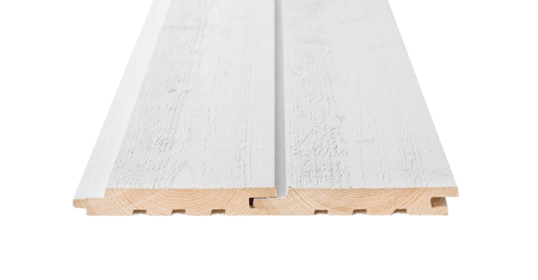 Pintamaalattu ulkoverhouspaneeli 23x147 mm, sävy: valkoinen